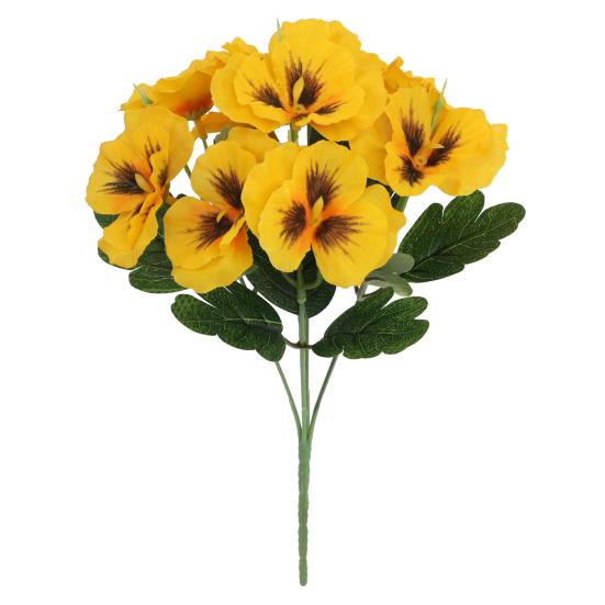 Искусственные цветы анютины глазки, устойчивые к ультрафиолетовому излучению, многоразовые искусственные цветы анютины глазки, набор для вазы, сада, крыльца, патио, внутреннего и наружного домашнего декора