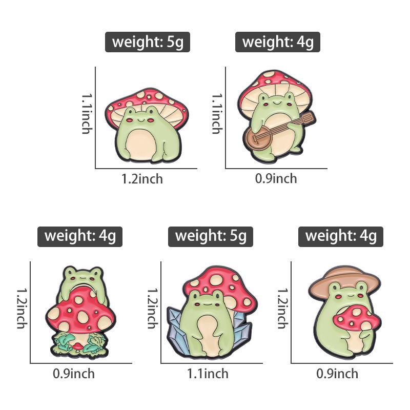 Набор мультяшных брошей 3-10 шт. Рождественская лягушка Космос Грибы Джокер Черный кот Собака Эмалевые значки Животное Значок на лацкан Ювелирные изделия Оптом