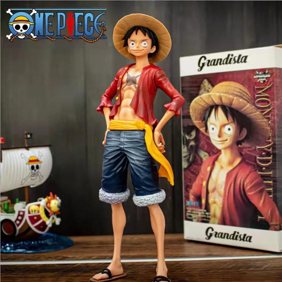 В наличии Оригинальная фигурка Аниме One Piece 28 см Уверенная улыбающаяся фигурка Луффи Кукла с меняющимся лицом Три Формы Модель Игрушка Набор