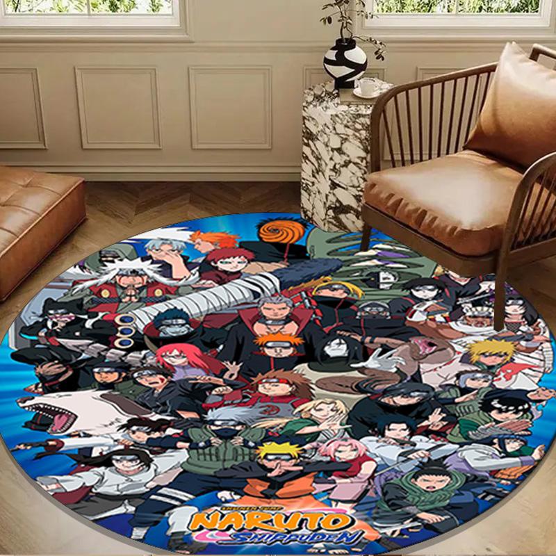 Ninja Adventure Round Rug for Livingroom,Bedroom, Palyroom, Chair Rug, Area rug, Circle Carpet, Large Size Fan Christmas gift