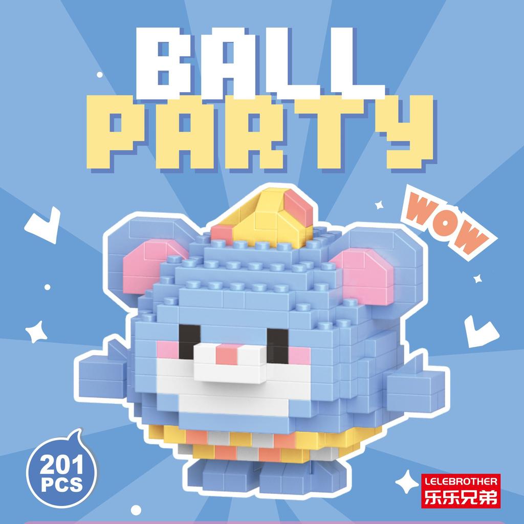 Серия кукол-животных из микрочастиц, строительные блоки, детские сборные игрушки