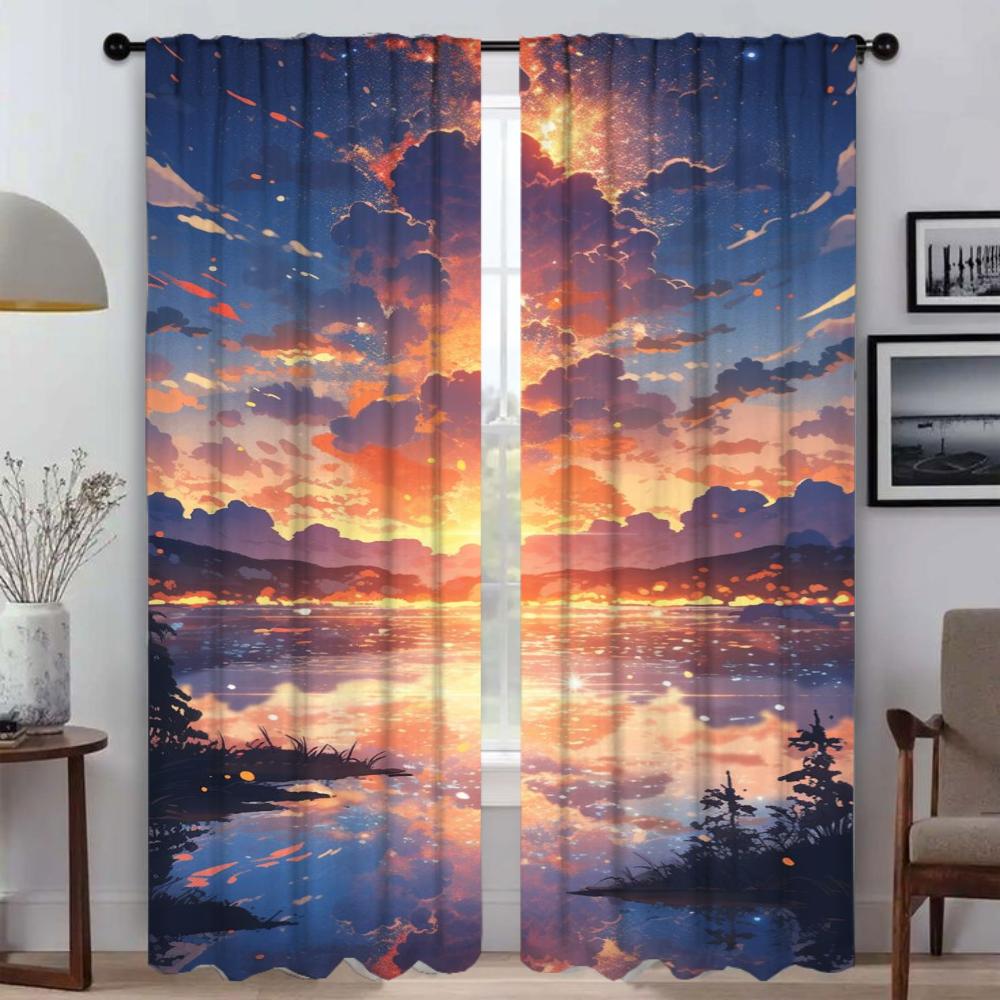 Непродуваемые шторы от комаров Sky and Ocean для камеры, домашние интерьерные шторы для гостиной, шторы блэкаут, шторы-перегородки для кухни