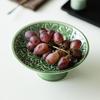 Элегантная керамическая тарелка для фруктов и десертов на высокой ножке – Роскошная посуда для холодных блюд