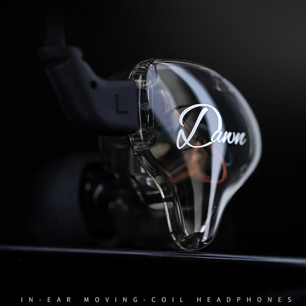 KZ Dawn HiFi Wired Ear 10mm Up Dynamic Canal 10mm Large Diameter Dynamic Heavy Sound Super For Home Silver Plated Plated Cable and Microphone