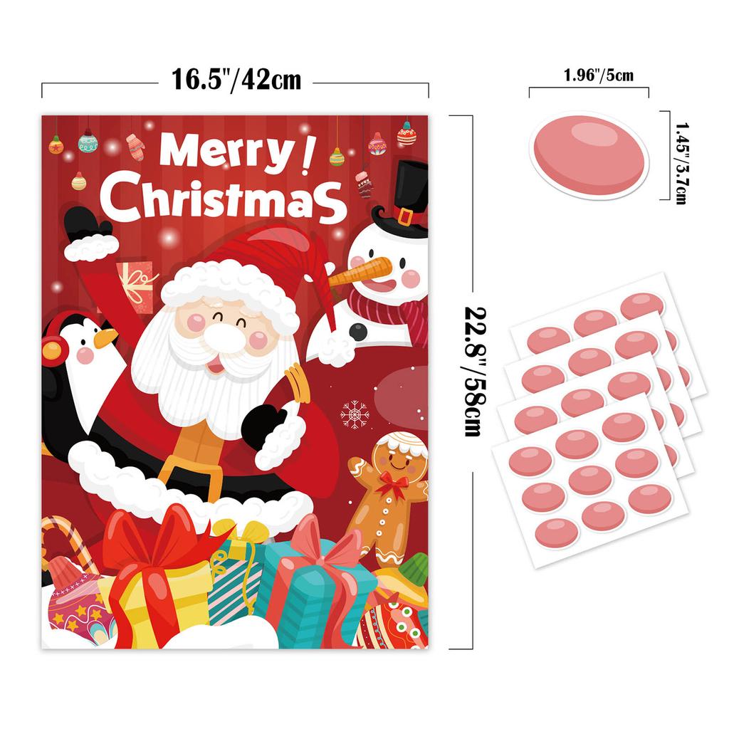 Приколите румяна на лицо, большой постер с наклейками, маска для украшения рождественской вечеринки