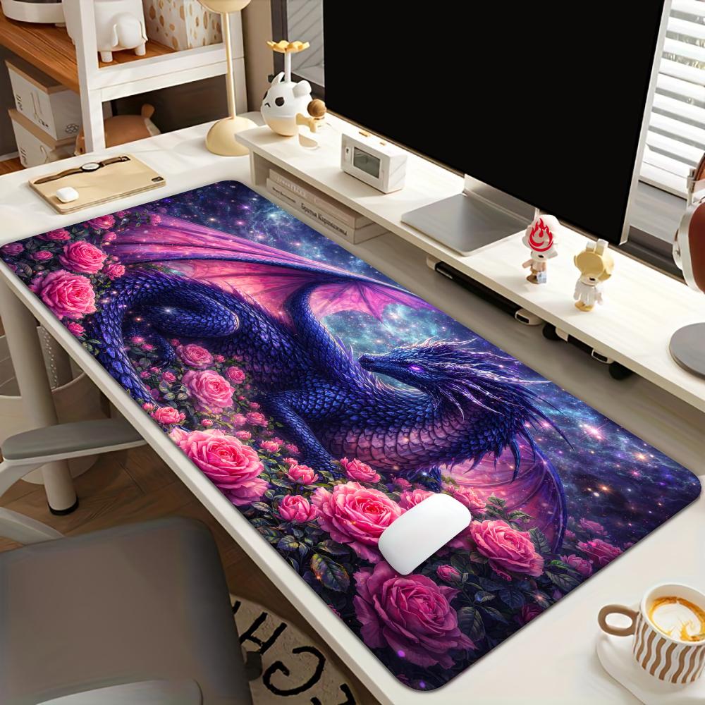 Romantic starry sky and flying dragon gaming Mouse pad Desk Mat NonSlip office carpet pc accessories Gaming mats tapis souris