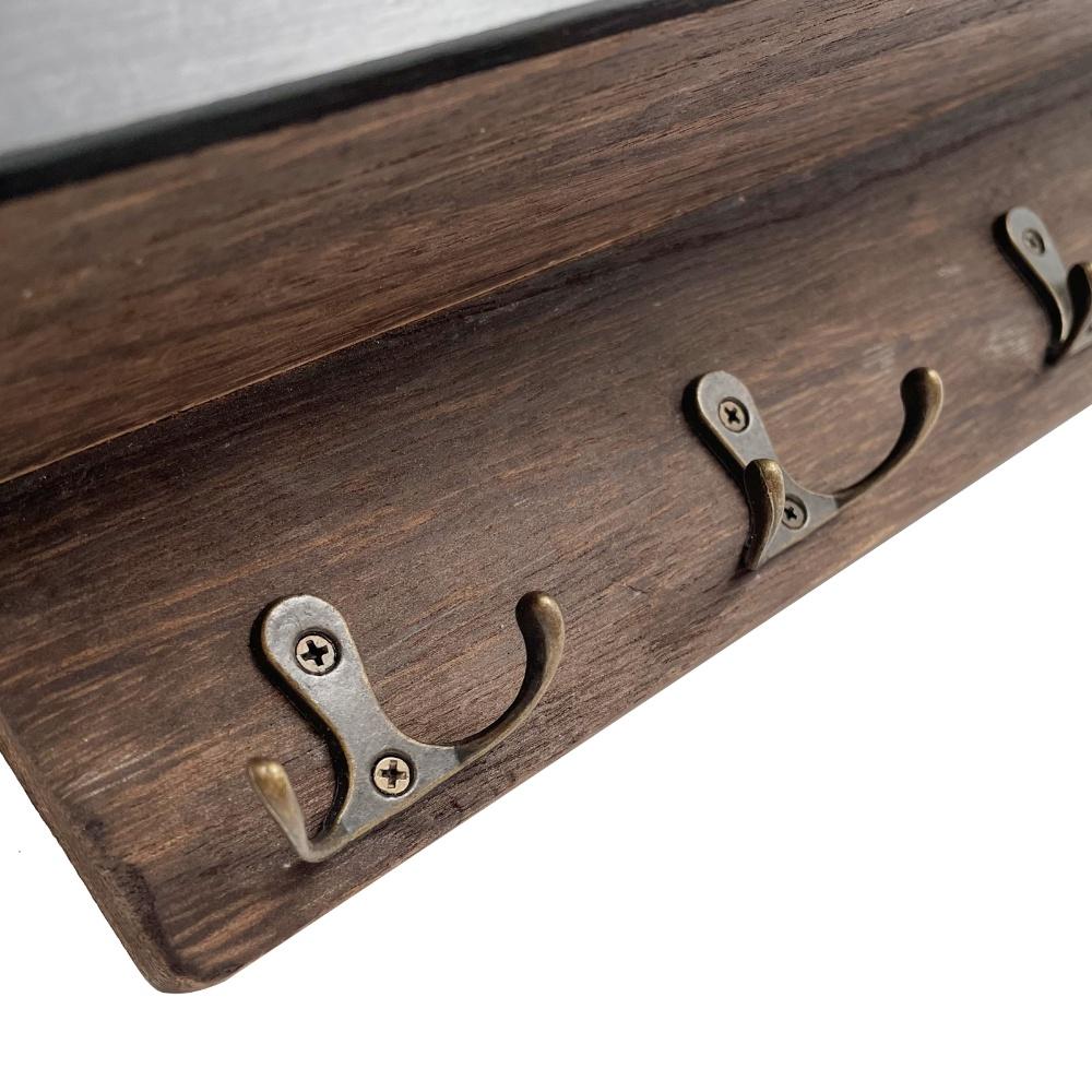 Mail Wall Holder Organizer Key Mount Key And Mail Holder Key Rack 4 Double Key Hooks Rustic Wall Decor For Entryway Hallway Kitchen Living