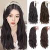 Clip in Half Headband Wig Korean Style Long Wavy Curly  Hair Wide Knit Headband Wig  Party