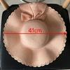 Women's elegant woven straw sun hat is suitable for spring, summer, and autumn, offering sun protection, is foldable, breathable, lightweight, and