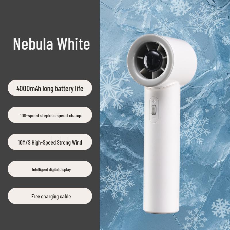 Turbo Handheld Rechargeable High-Speed Silent Outdoor Fan with Long Battery Life