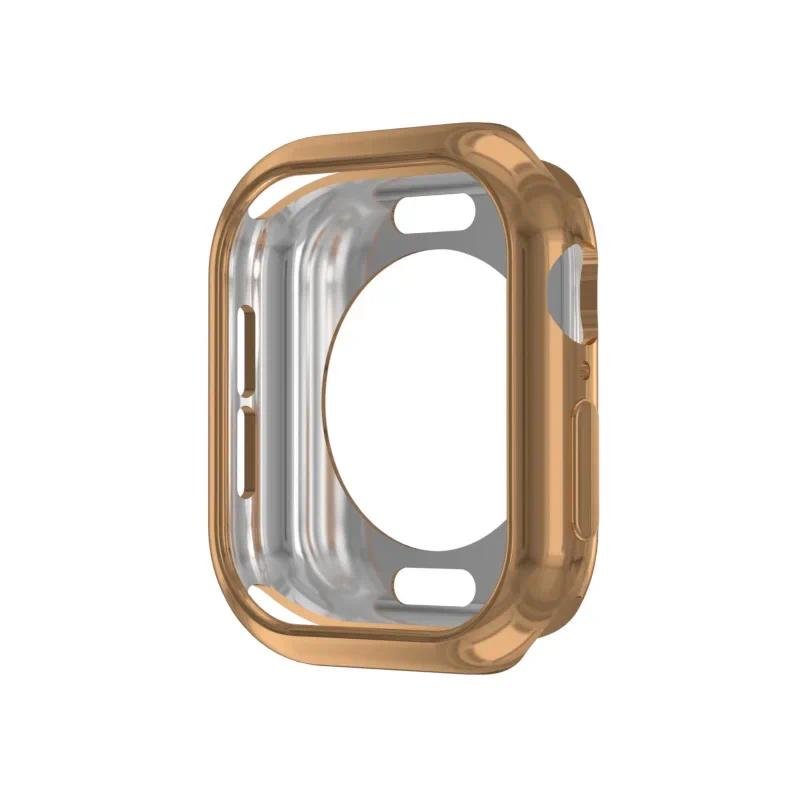 Полый корпус из ТПУ для Apple Watch 42 мм 46 мм 44 мм 45 мм 40 41 мм Мягкий бампер-чехол для iWatch Серии 10 9 8 7 6 5 4 Защитный