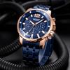Men's Quartz Watch Business Multifunctional Casual Luxury Waterproof Stainless Steel Calendar Sports Watches for Men