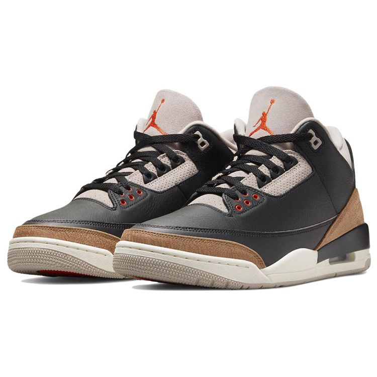 Air Jordan 3 Retro Desert Elephant Men Sneakers Tan Black Rush-Orange CT8532-008