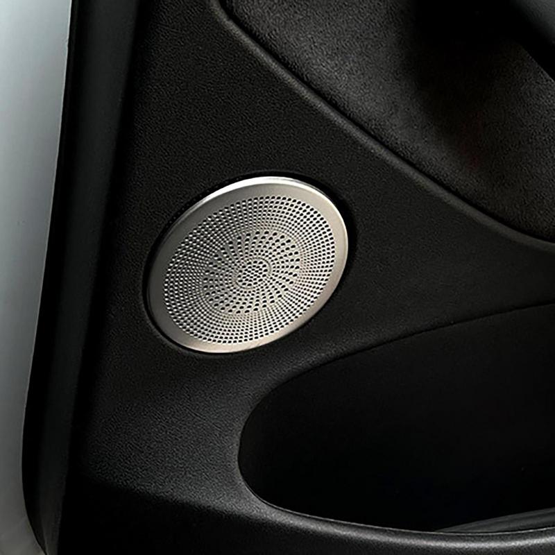 Для Tesla Model 3 Крышка динамика из нержавеющей стали Передняя колонка Крышка рогового кожуха Крышка динамика для Model 3 Звуковая декоративная накладка