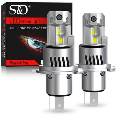 2 шт. Canbus H4 Светодиодные лампы для фар Дальний/Ближний свет 32000 лм Автомобильные мотоциклетные фары 24 шт. 3570 CSP Турбо светодиодные диодные лампы Авто Мото Фара 12 В 6000 К