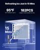 Commercial Ice Maker Machine - Head, 181 kg/Day Stainless Steel Ice Machine with Scheduled Ice-Making, Self-Cleaning, Adjustable Thickness, Ideal for