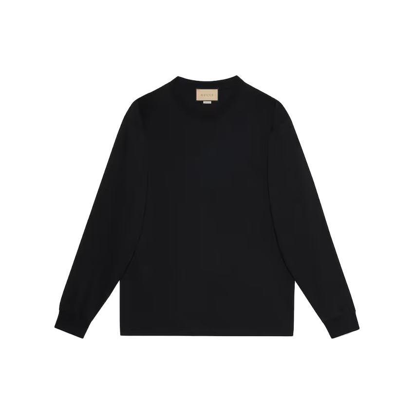 GUCCI T-Shirts Men's Black Crew Neck Moderate Straight Fit 581903-XJFZ0-1000