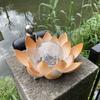 Lotus Shaped Solar Lotus Light Cordless Sculpture Garden Lamp Garden Solar Lights  Home Decoration