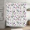 Floral Print Shower Curtain Watercolor Flowers Pink Purple White Bath Decor Home Decoration