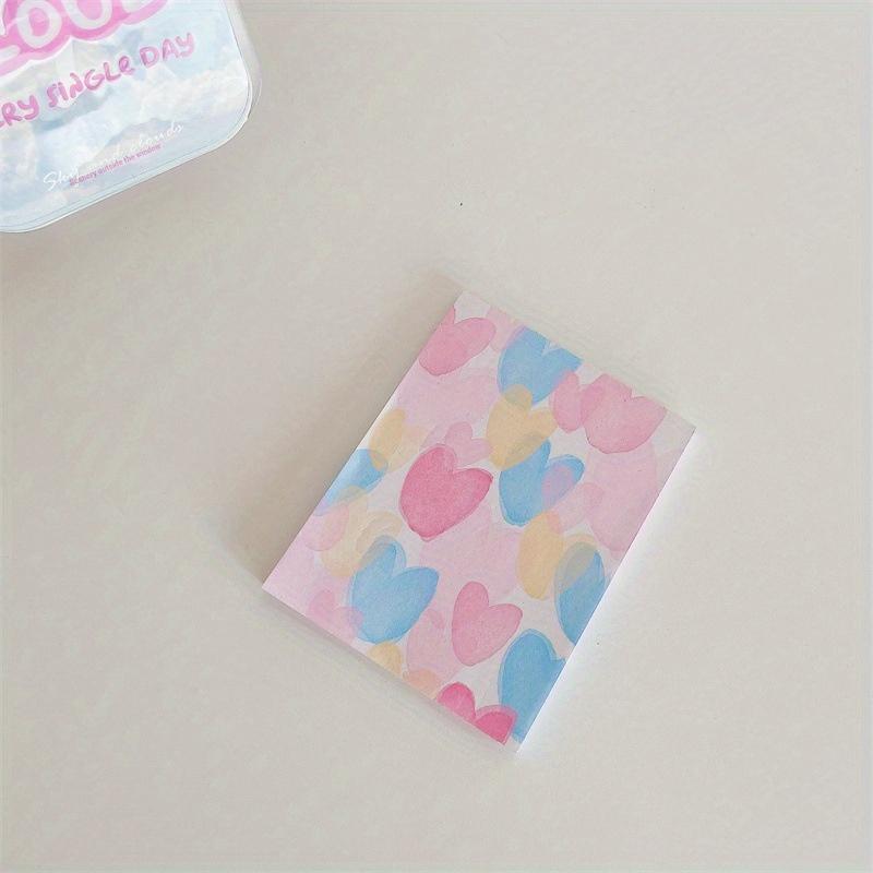 3sets (150sheets) Colorful Love Series Cute Korean Version of Note Paper, Can Tear Non-sticky Note, Student Note Paper, Ledger Decoration Materials