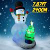 7.87FT Inflatable Snowman Toy Christmas Tree Xmas Decorations for Yard LED Lights Christmas Supplies Home Ornament Holiday Gift