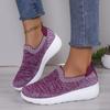 Fashion Shoes Woman 2024 Trend Sneakers Breathable Knit Slip-on Thick Bottom Comfor Light Sport Shoe Zapatillas Deportivas Para Mujeres