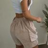 Women's Fashionable Casual Multi-Pocket Corduroy Suspender Jumpsuit Shorts