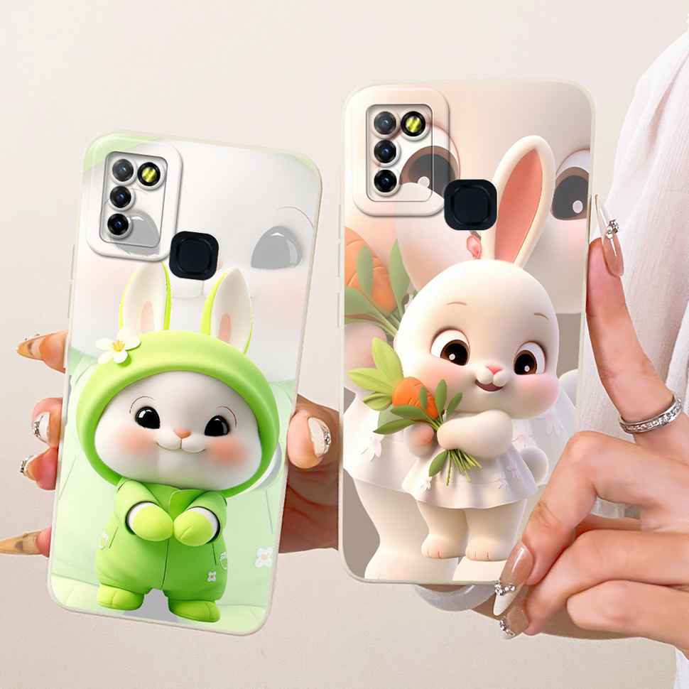 Чехол для Infinix Hot 10 Lite X657B Милый мультяшный принт кошки Силиконовая задняя крышка Чехлы для защиты телефона Infinix Hot 10Lite