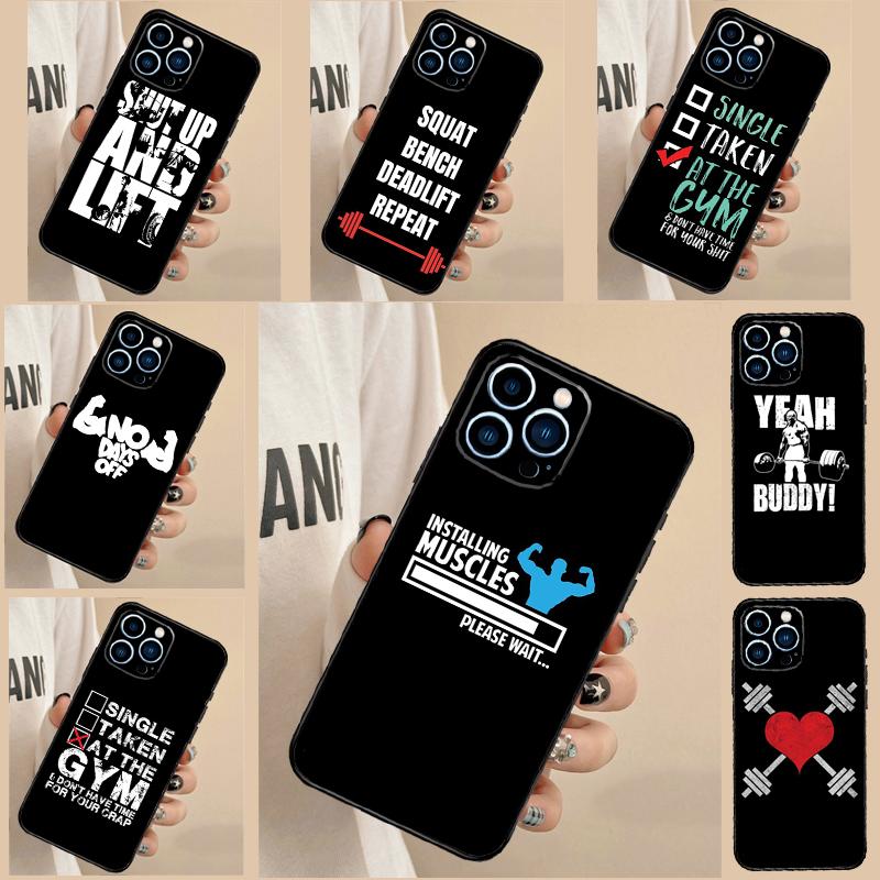 Bodybuilding Gym Fitness Quotes Case For Samsung Galaxy S25 Ultra S20 S21 S22 S23 S24 Ultra S9 S10 Plus S24 FE Cover Shell