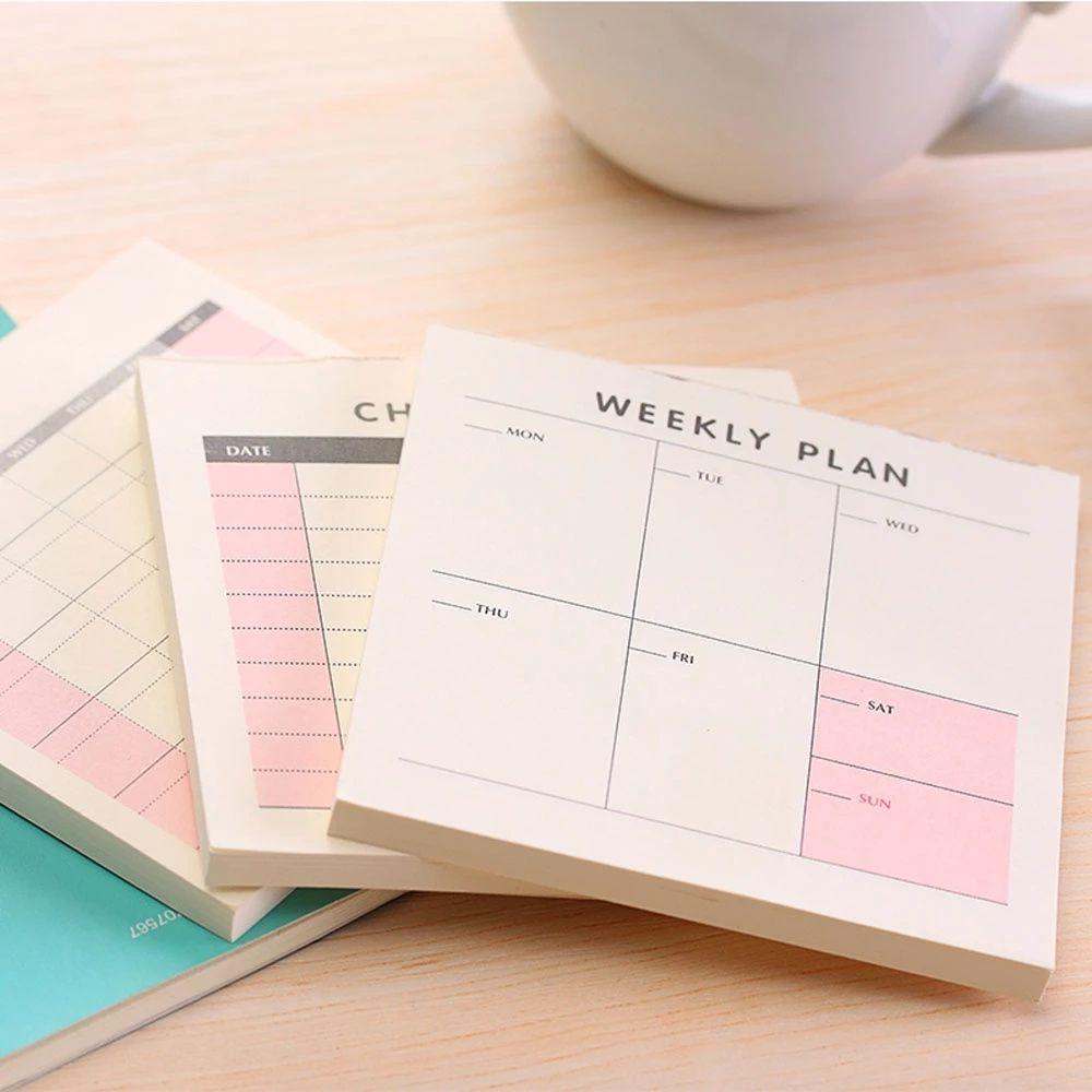 To Do List Stationery School Supplies Notebook Daily Weekly Weekly Plan Month Planner Memo Pad