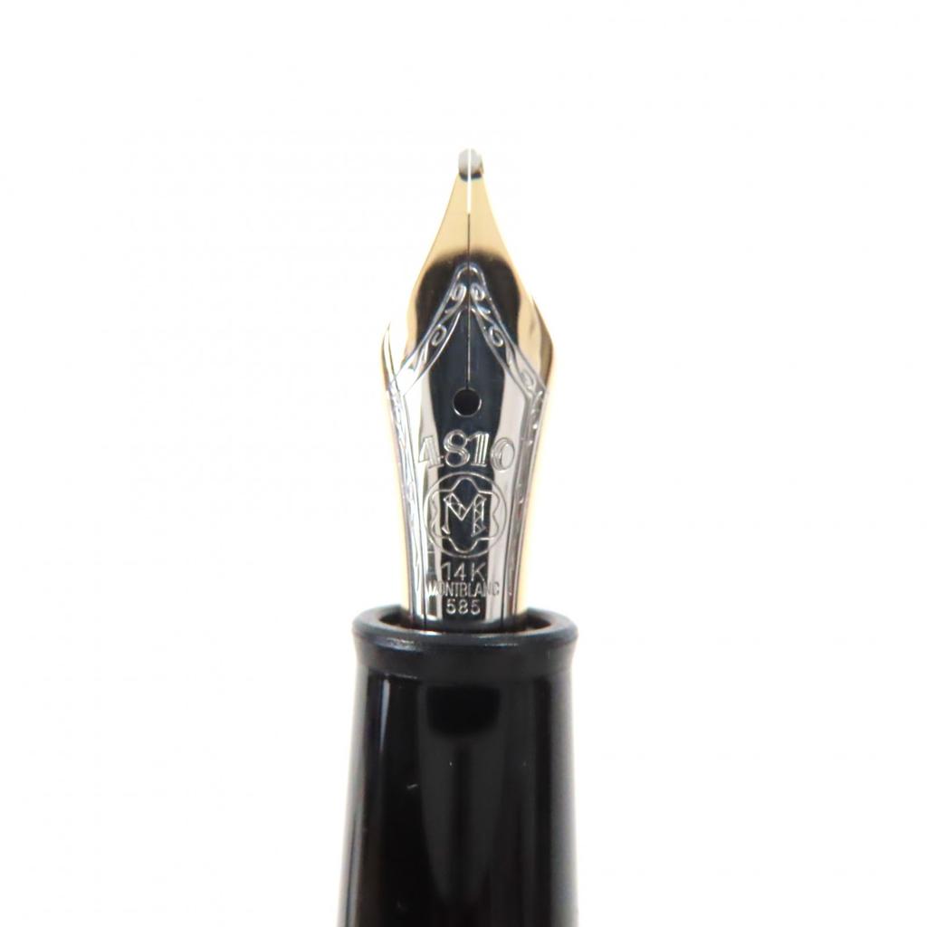 Excellent MONTBLANC fountain pen Meisterstck pix 145 classic Black gold 14K mens Used