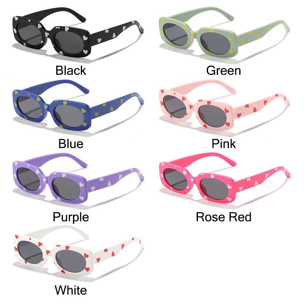 Sun Protection Kids Rectangular Sun Glasses UV400 Girls Boys Shades Vintage Eyewear