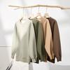 Women's Fleece Lined Sweatshirt Loose Fit Crewneck Pullover Top Long Sleeve