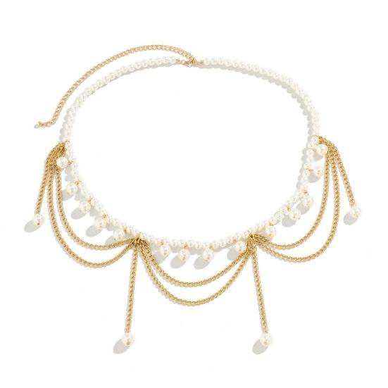 Metallic Color Pattern Waist Chain Heart Solid Electroplated Waist Belt Nightclubs