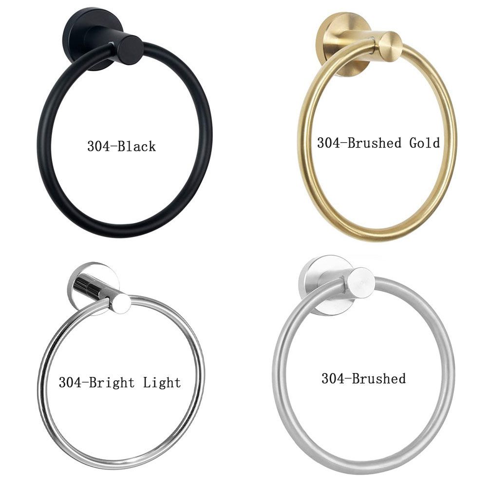 Round Various styles Bathroom Hand Towel Holder Ring Racks Washcloth Hanger SUS304