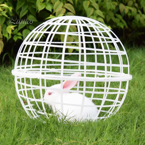Ball Shaped Movable Chicken House Rollable Poultry Enclosure Round Hutch Plastic Chicken Coop Safety Cage To Prevent Dog Bites for Chicks Rabbits