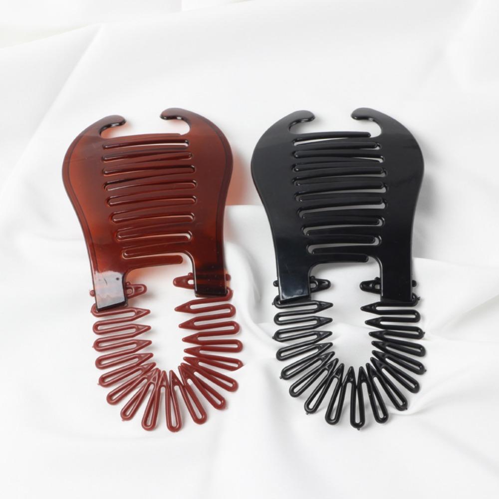 Женская расческа заколка-банан клипса черная коричневая резинки расческа для волос аксессуары для волос подъемник для волос коготь
