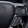 Автомобильный карбоновый черный руль крышка отделка ободок для Ford F150 2015-2020/F250 F350 2017-2022 молдинги для интерьера аксессуары