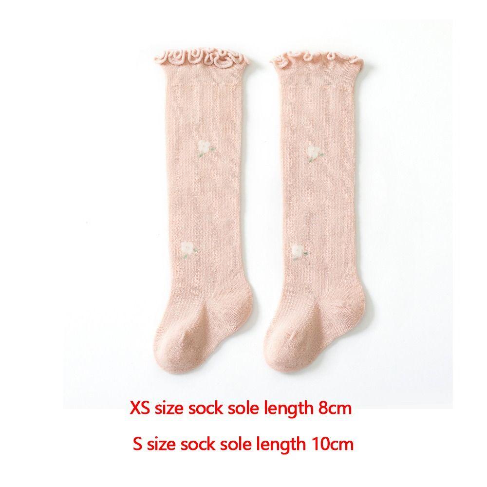 Summer Ruffle Knee Socks Solid Color Baby Socks Fashion Long Stockings  Newborn Baby