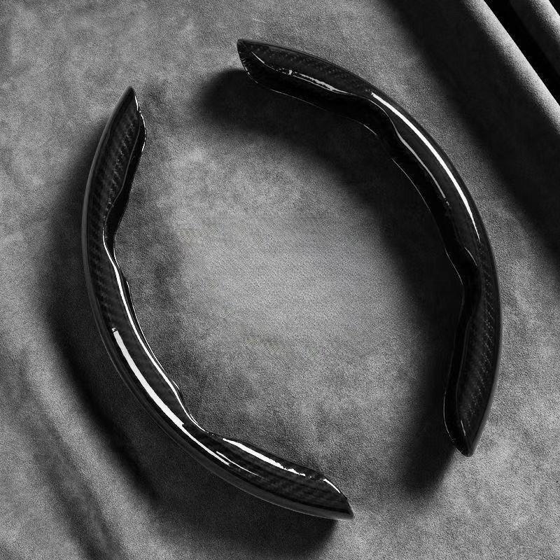 For Ford Breathable Hole Leather Steering Wheel Cover Segmented Quick Release Non-Slip Durable