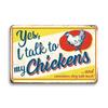 Farm Chicken Fresh Eggs Metal Tin Signs Vintage Plaque  Wall Art Decor Tin Plate Retro Poster Bar Happy Farm Home Wall Decor