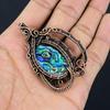 Кулон из раковины абалона, обернутый медной проволокой 999 пробы, Ювелирные изделия с подвеской из драгоценного камня ручной работы, Подарки для жены, Совершенно новый кулон