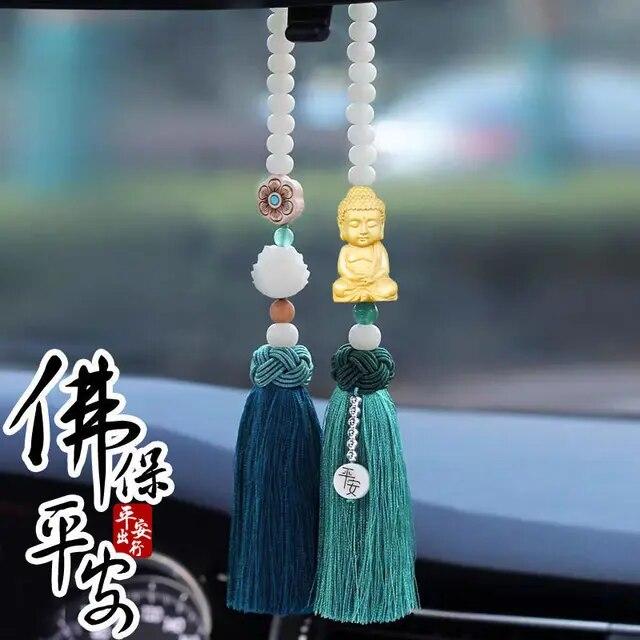 Yilu Pingan Net, красный автомобильный кулон, мужской, высококачественный, атмосферный, индивидуальный, креативный, автомобильный, богиня, символ мира, автомобильный кулон