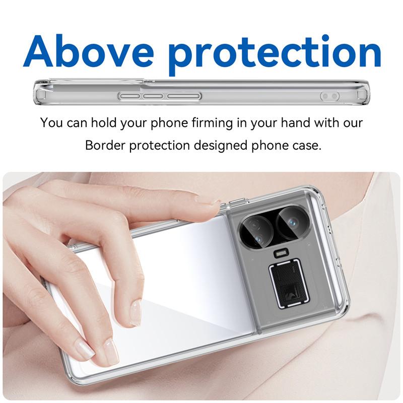 HATOLY для Realme GT5 чехол Realme GT GT5 чехол роскошный прозрачный чехол для ПК противоударный силиконовый защитный чехол для телефона Realme GT5