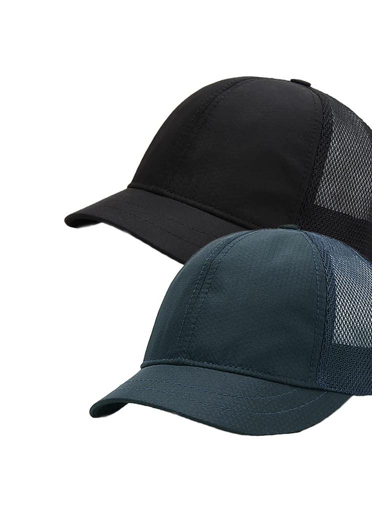 Laquest Short Brim Mesh Cap for Trail Running, Men's and Women's, Spring, Summer, and Fall (Gray)