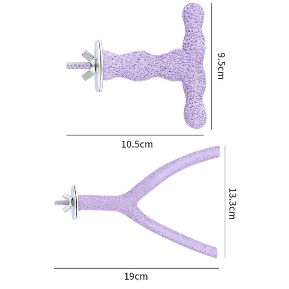 Resin Bird Grinding Claw Stick Y/T Shaped Bird Chew Rod Bird Standing Perches Stick  Budgie