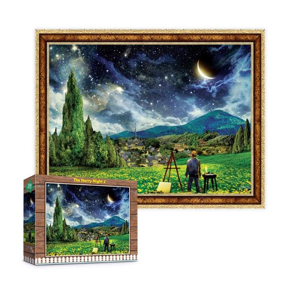Пазл с изображением звездной ночи Ван Гога PL818, 500 деталей, разные цвета Пазл, Детские игры, Развивающие игрушки