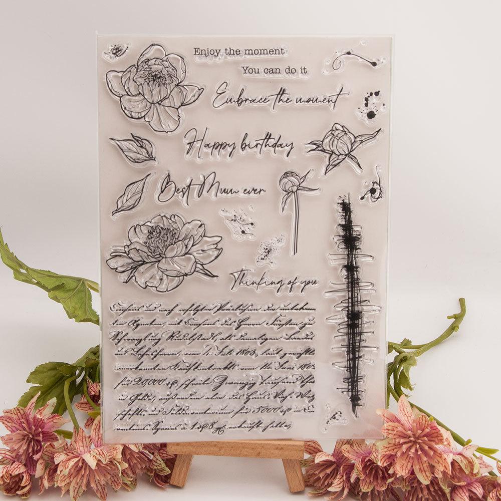 Прозрачные силиконовые прозрачные штампы с животными, жирафом, слоном для печати, сделай сам, скрапбукинг, декор для фотоальбома, поздравительный цветок