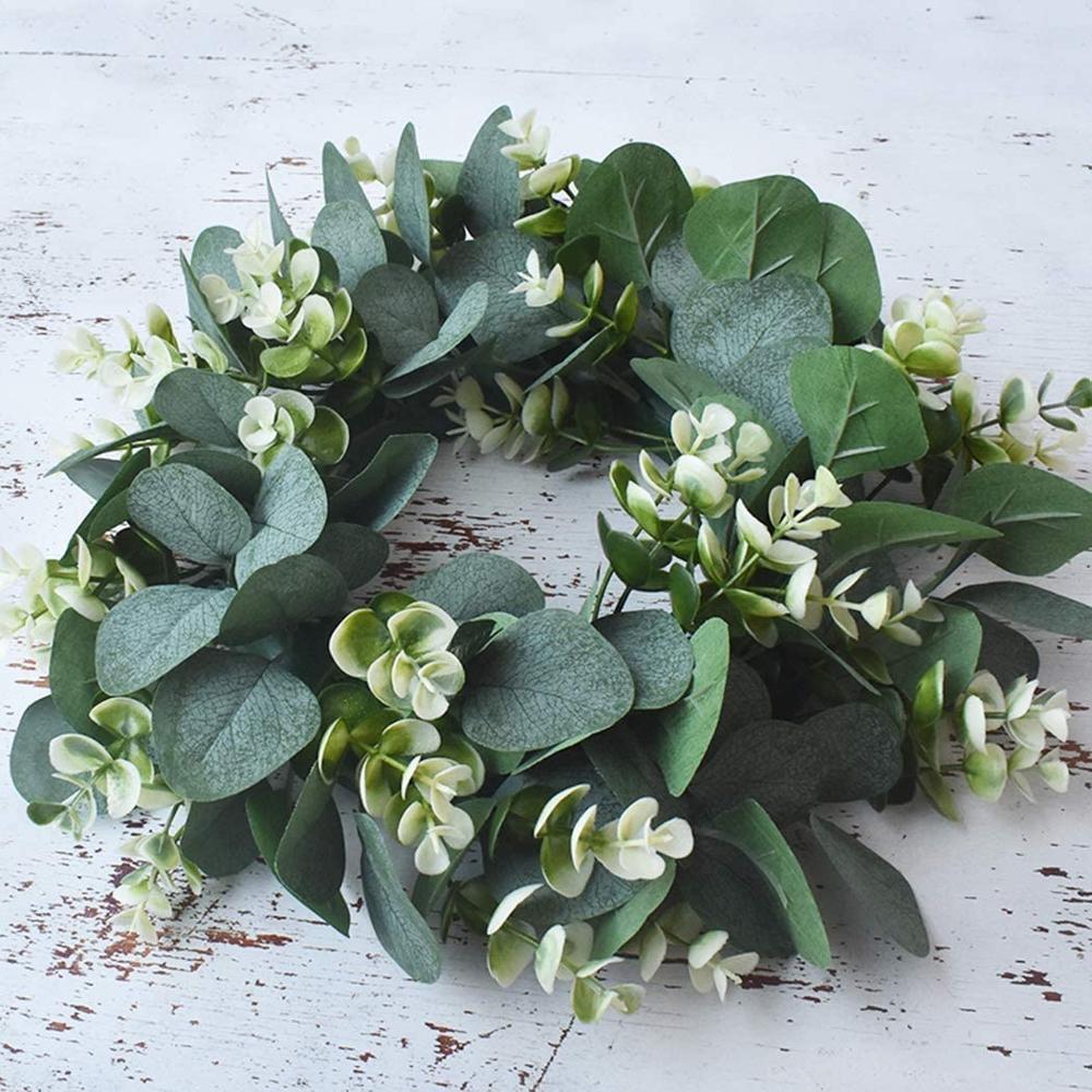 Eucalyptus Christmas Plant Wreath Wedding Holiday Supplies Door Home Decoration Diy Po Props Flowers Background Wall Garlands