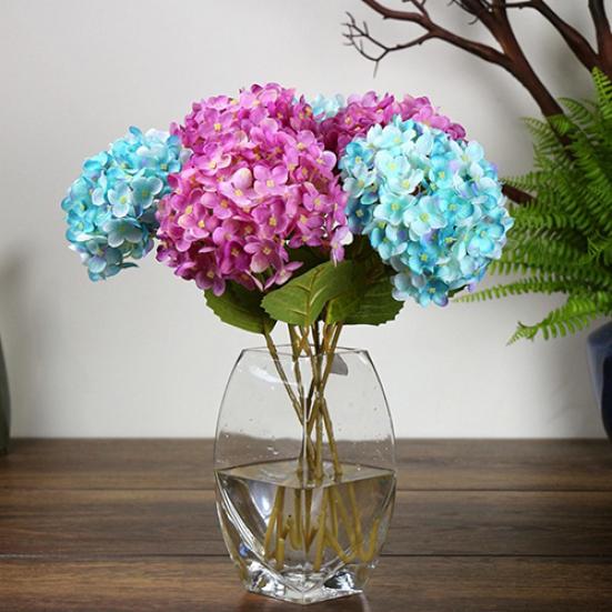 Artificial Flower 3D Faux Blossoms Reusable Fake Flower with Stem for Living